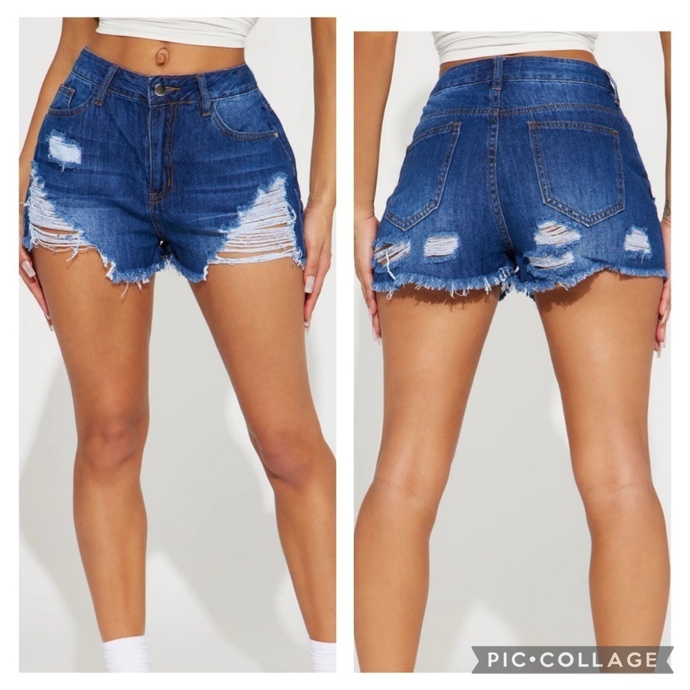 NWT FASHIONNOVA Going Out Your Way Jean Shorts Medium
